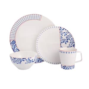 Folksy 4 Piece Porcelain Dinnerware Place Setting w/Mug (Serving Set for 1)