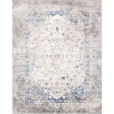 Efes L. Gray 12 ft. x 15 ft. Abstract Area Rug