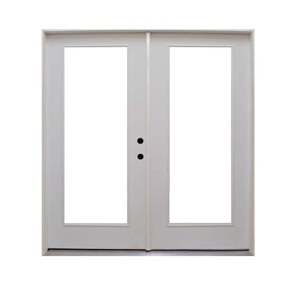 Steves & Sons 60 in. x 80 in. Element Series Element Series Retrofit Prehung Left-Hand Inswing White Primed Steel Patio Door