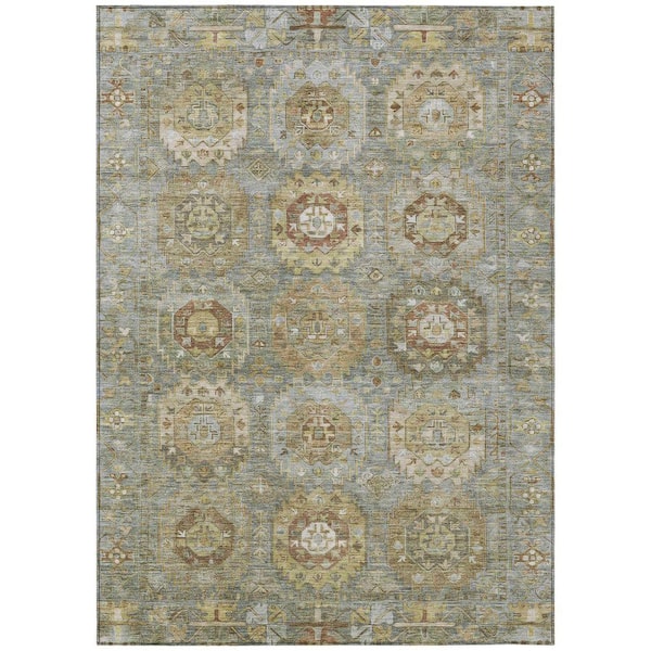 Chantille Machine Washable Indoor/Outdoor Abstract ACN2024 Sage 2 ft. 6 in. x 3 ft. 10 in. Area Rug