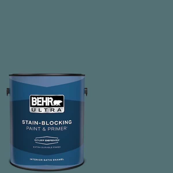 BEHR ULTRA 1 gal. Home Decorators Collection #HDC-CL-22 Sophisticated Teal Extra Durable Satin Enamel Interior Paint & Primer