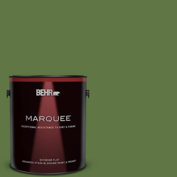 BEHR MARQUEE 1 gal. #420D-7 Dill Pickle Flat Exterior Paint & Primer