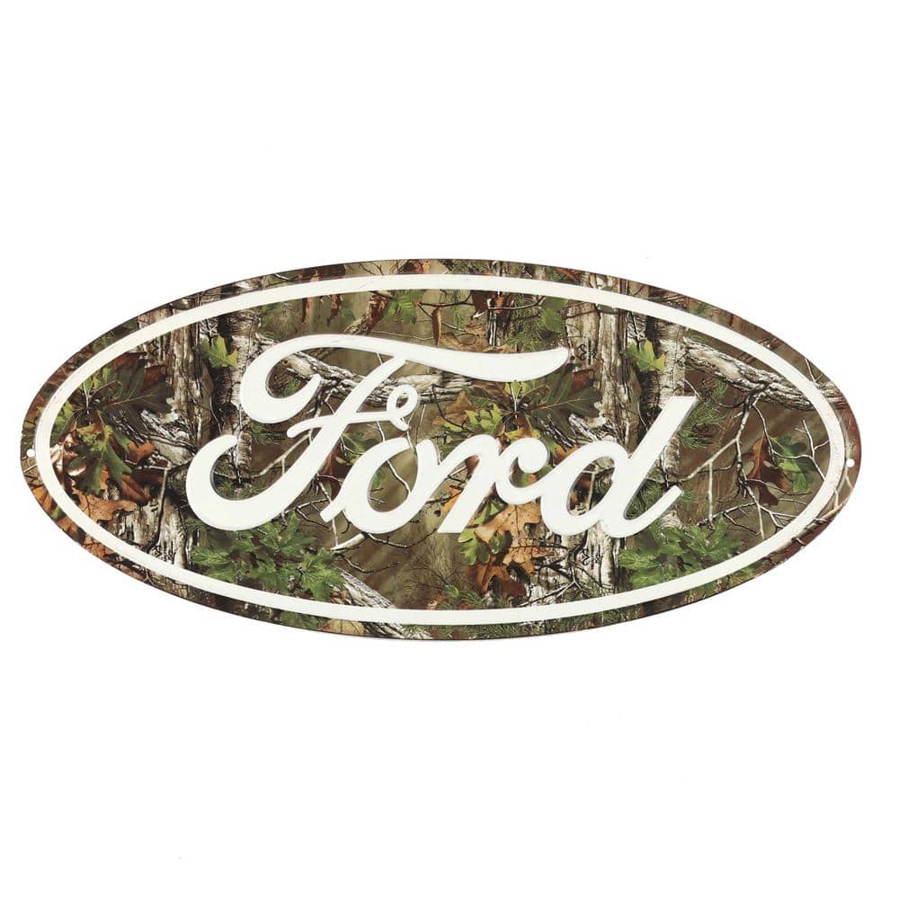 Open Road Brands Ford Camo Embossed Tin Sign 90153963-S - The Home Depot