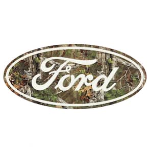 Ford Camo Embossed Tin Sign