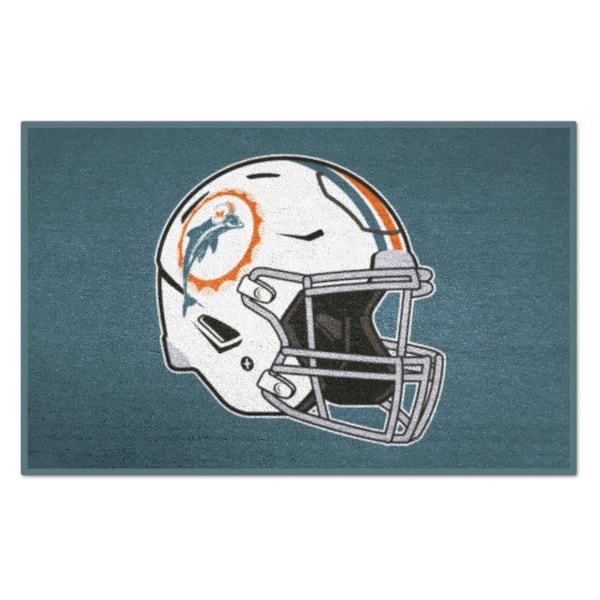 FANMATS Miami Dolphins Aqua 2 ft. x 3 ft. Starter Mat Area Rug
