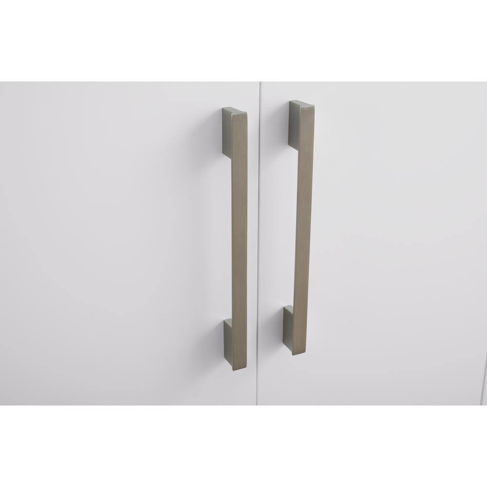White 30" Single Bathroom Vanity Set with Brushed Nickel Hardware