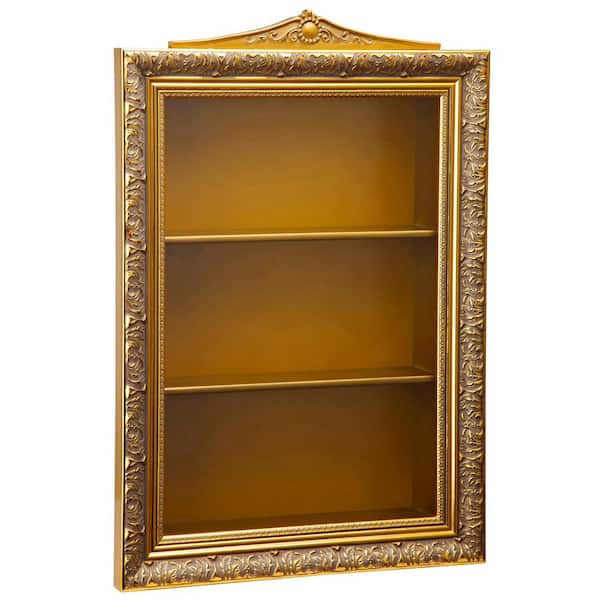 Design Toscano Eggs of the Tsar Gold Wall Curio Display Accent Cabinet