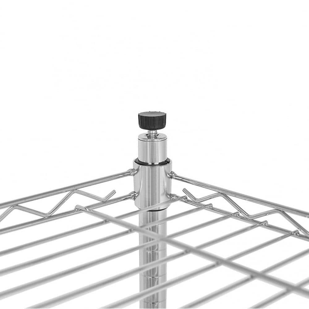 Welland 70.87" Chrome 5-Tier Metal Wire Shelf