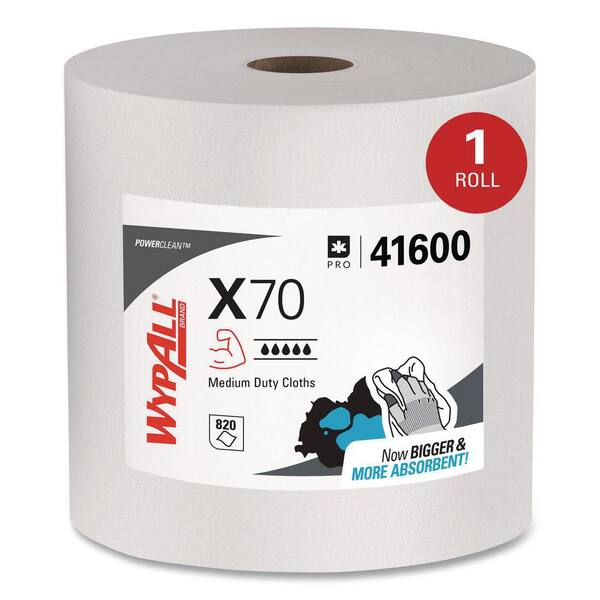 WYPALL X70 Jumbo Roll White Perforated Wipes (870-Count