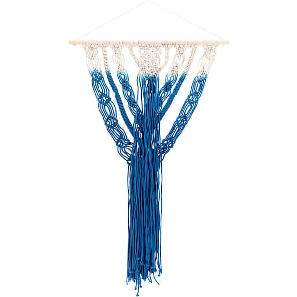 Asmaras 20 in. x 29 in. Dark Blue Wall Hanging
