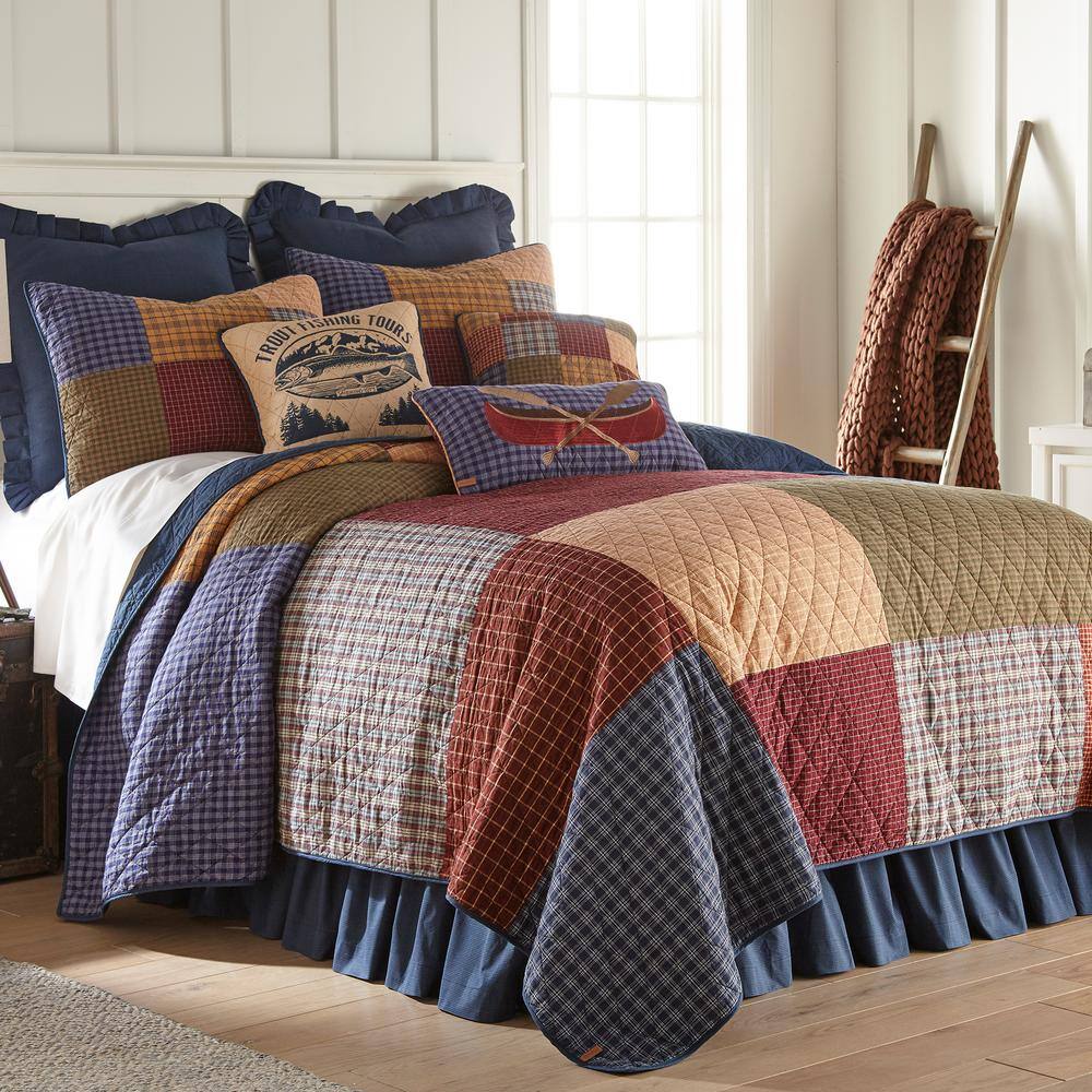 DONNA SHARP Lakehouse MultiColor King Cotton Quilt 83707 The Home Depot