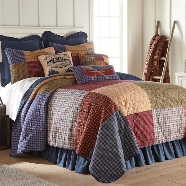 DONNA SHARP Lakehouse Multi-Color King Cotton Quilt