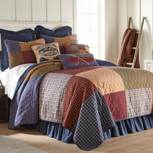 DONNA SHARP Lakehouse Multi-Color Queen Cotton Quilt