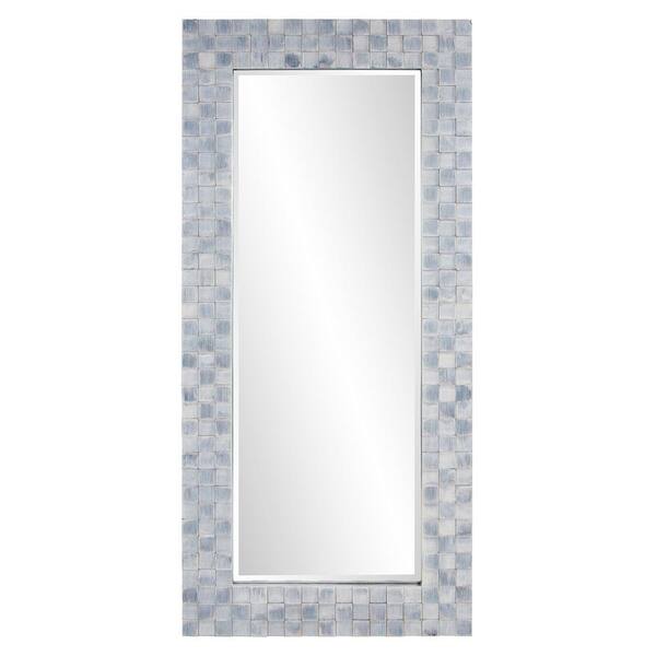 Marley Forrest Oversized Rectangle Blue Gray Wash Beveled Glass Casual Mirror (75 in. H x 35 in. W)