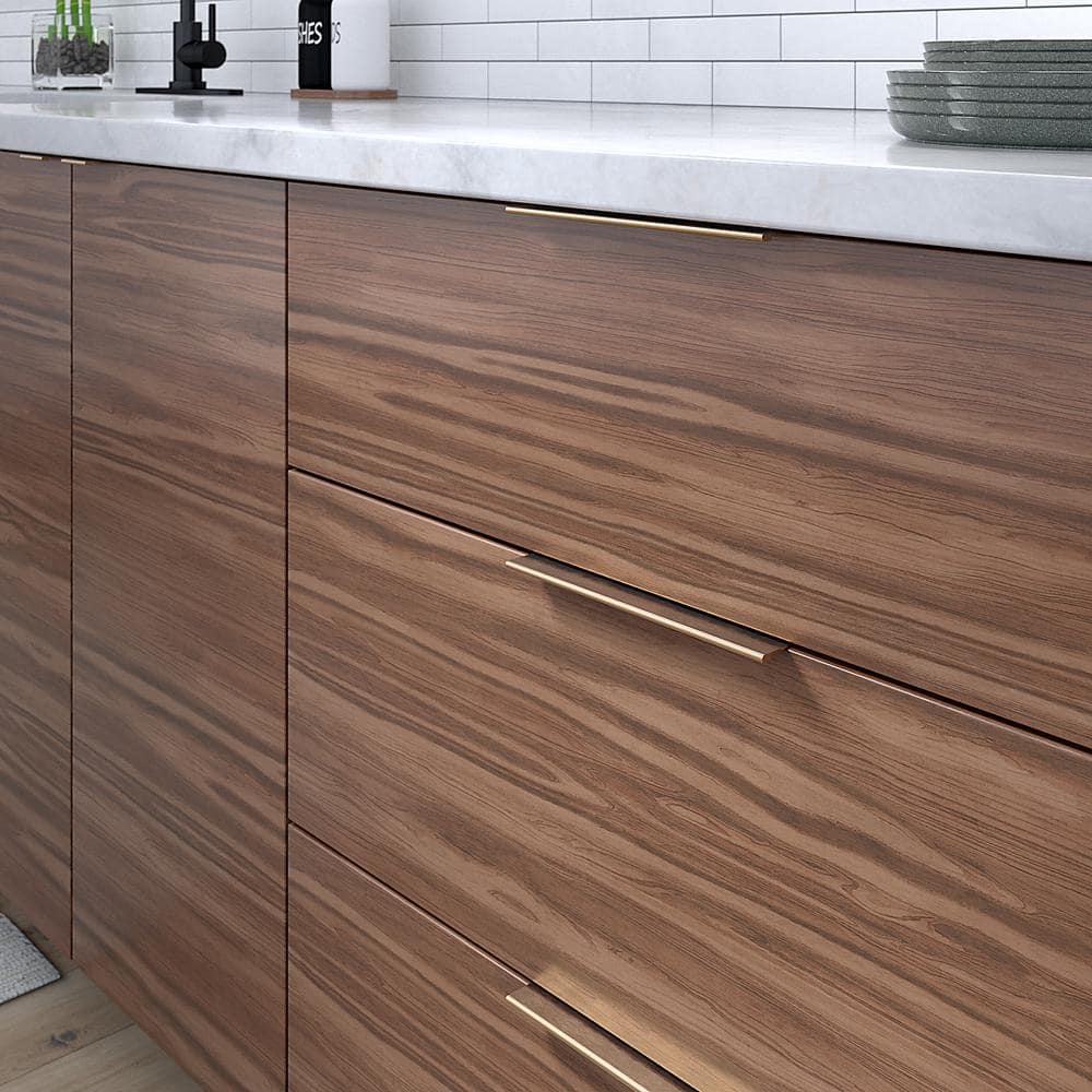 Brushed Champagne Bronze Modern Cabinet Edge Pull Handle