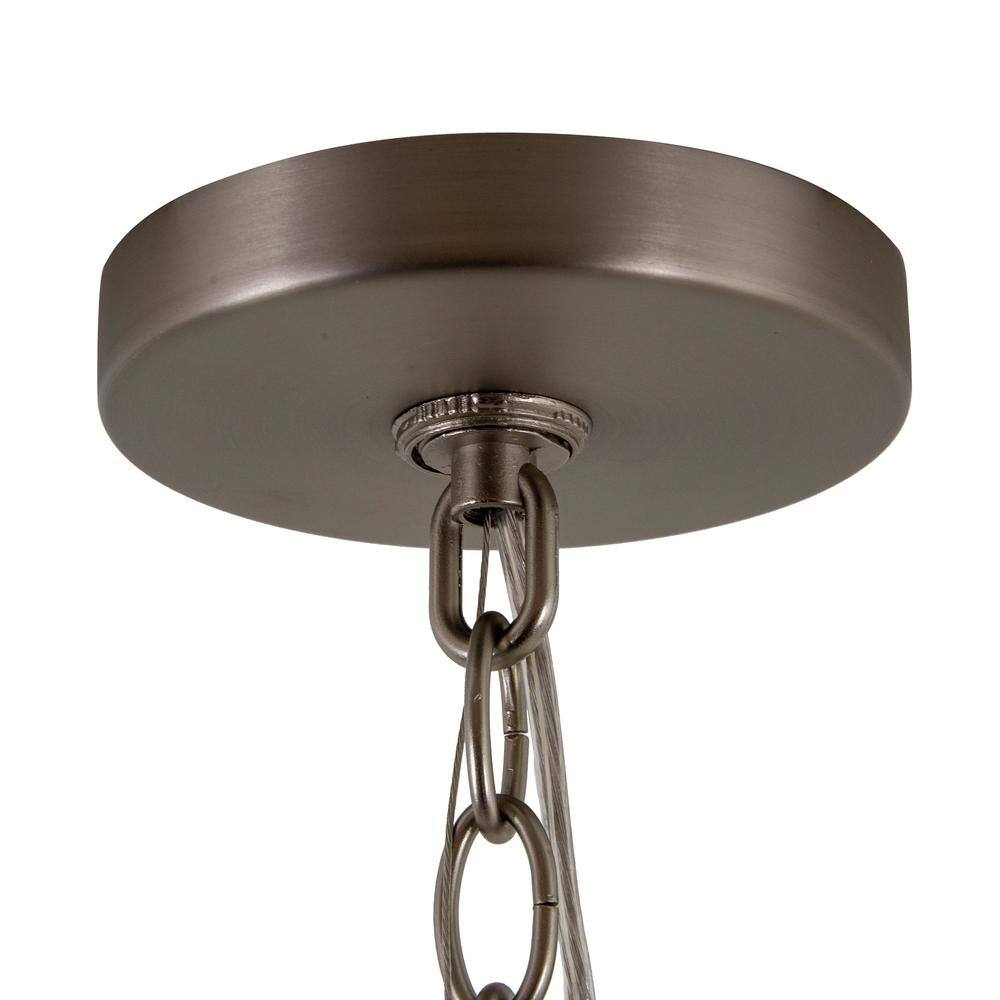 Satin Nickel Spherical 6-Light Modern Orb Chandelier