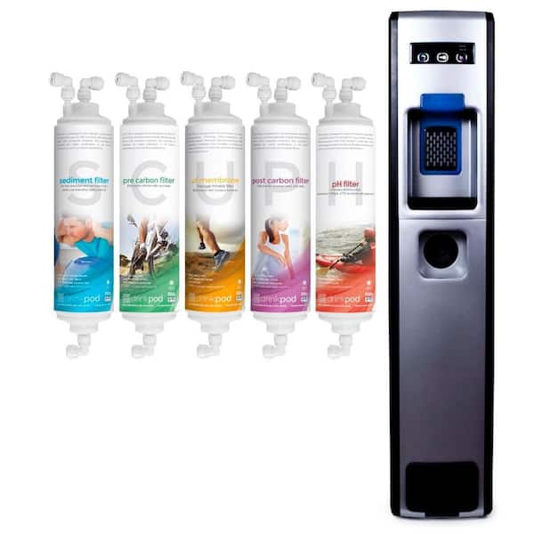Drinkpod USA 500 Series Bottleless Water Cooler with 9 Stage Sediment, Pre Carbon, UF Membrane, Post Carbon and pH Alkaline Filter