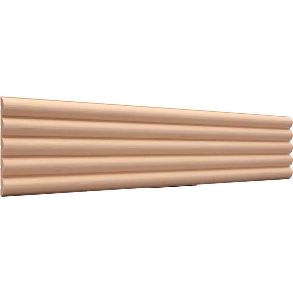 47.5" Unfinished Beaded Solid Wood Accent Moulding
