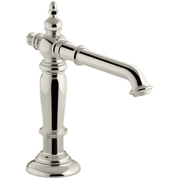 KOHLER Artifacts 6.625 in. Bathroom Sink Spout with Column Design in Vibrant Polished Nickel