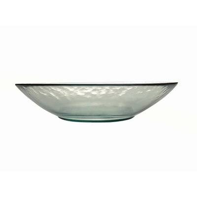 French Home 12 in. 50 fl. oz. Clear Vintage Recycled Glass Multi-Purpose Serving Bowl