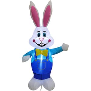 3.5 ft. Smiling Easter Bunny Blow Up with Lights