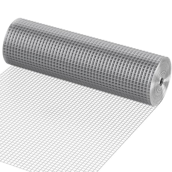 Hardware Cloth 1/2 in. x 24 in. x 50 ft. 19 Gauge Galvanized Wire Mesh Roll for Chicken Fencing Garden Rabbit Cages