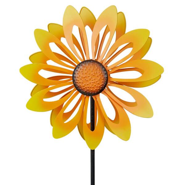 Alpine Corporation Sunflower Wind Spinner Garden Stake SLL2650