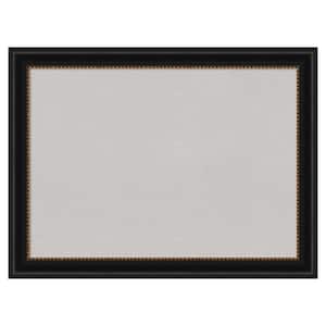 Manhattan Black Framed Grey Corkboard 32 in. x 24 in Bulletin Board Memo Board