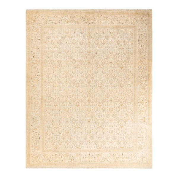 Solo Rugs Mogul One-of-a-Kind Traditional Ivory 7 ft. 10 in. x 9 ft. 10 in. Oriental Area Rug