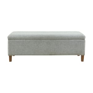 Marcie Blue Dining Bench 48 in. L x 18 in. W x 18 in. H Soft Close Storage Accent Bench