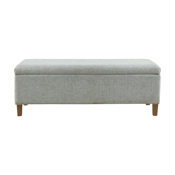 INK+IVY Marcie Blue Dining Bench 48 in. L x 18 in. W x 18 in. H Soft Close Storage Accent Bench
