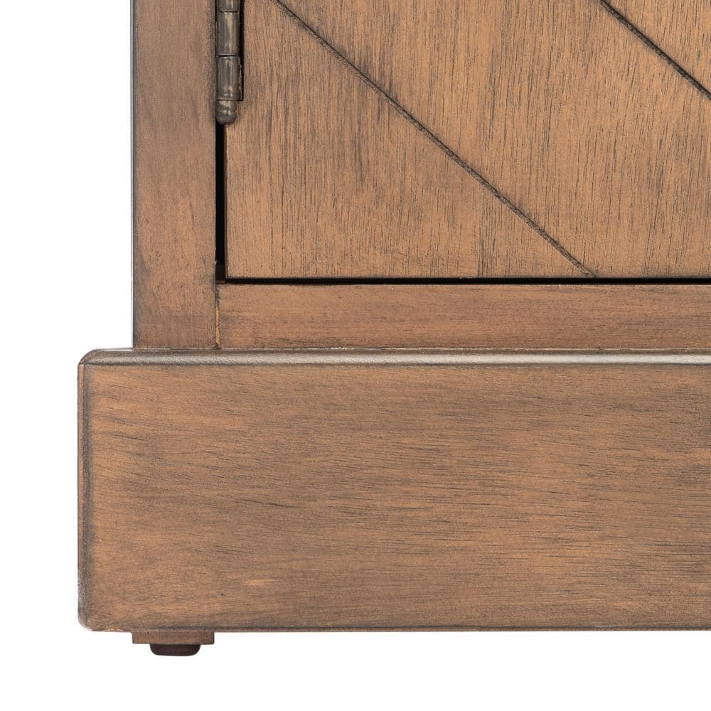 Peyton Modern Brown Wood & Metal Storage Console Table - 36"