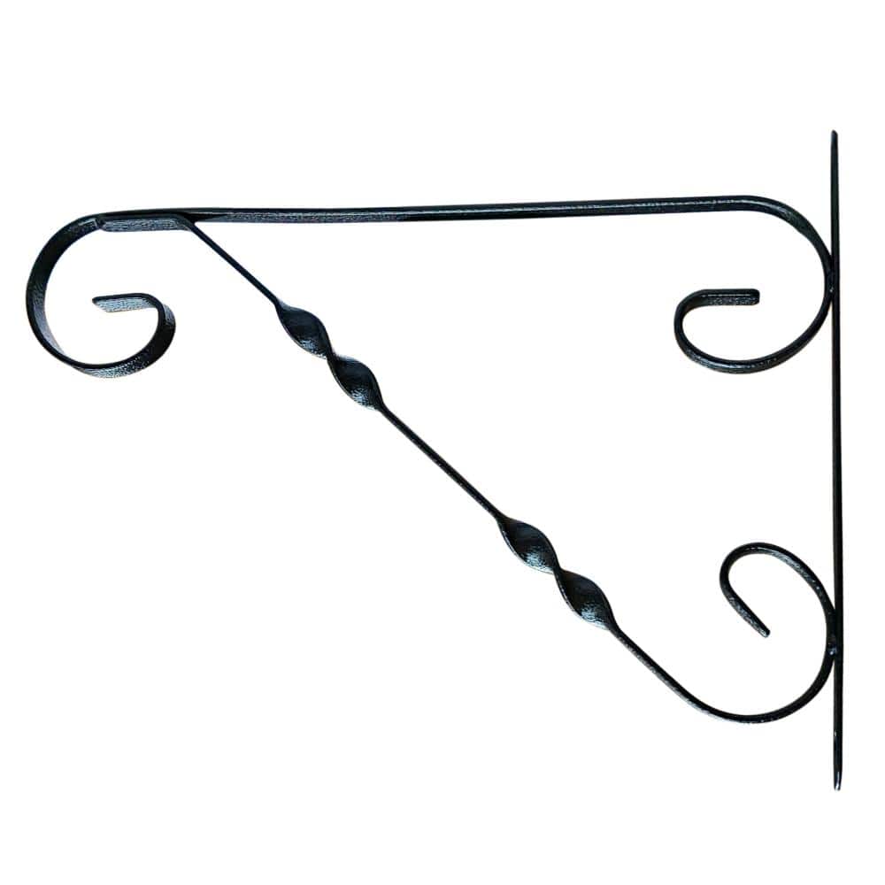 Classic Scroll-Design Metal Wall Bracket for Hanging Accessories and Flowerpots for Indoor & Outdoor, Black price history on PriceWatchPro
