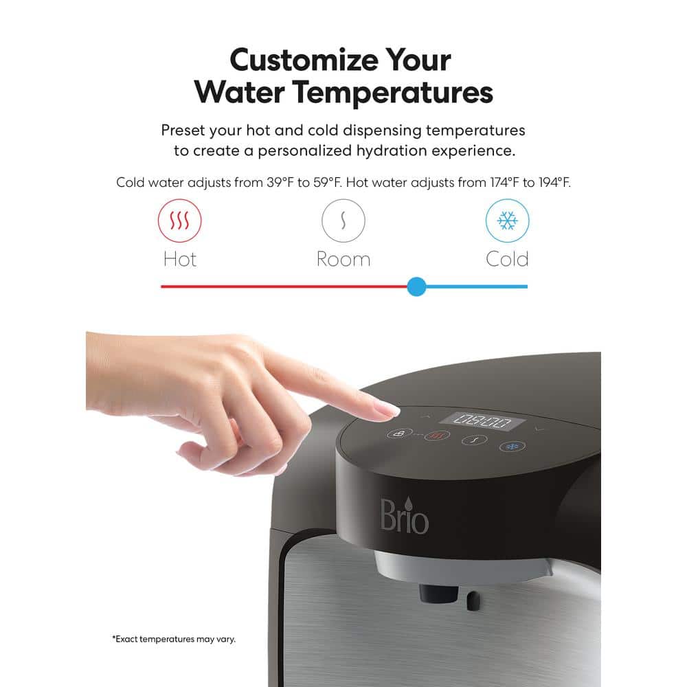 Brio Stainless Steel 2-Stage Bottleless Countertop Water Cooler