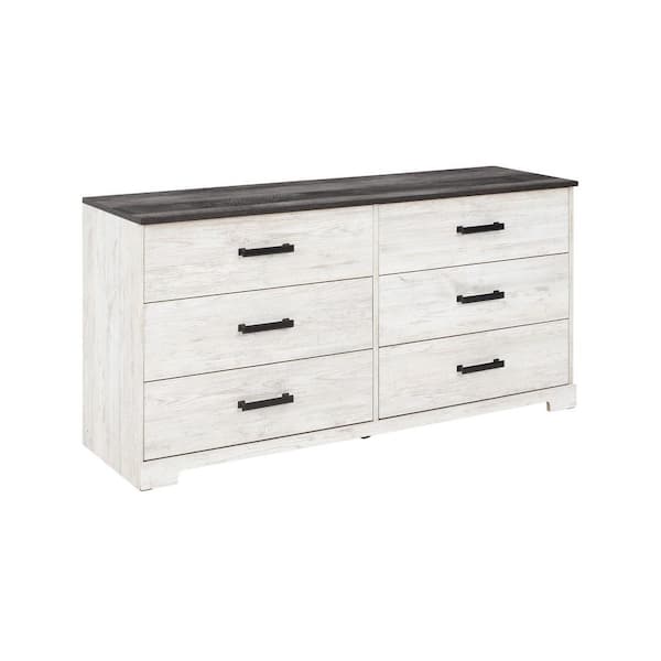 Signature DESIGN BY ASHLEY Shawburn Beige/Gray 6 Drawers 59.02 in. Dresser