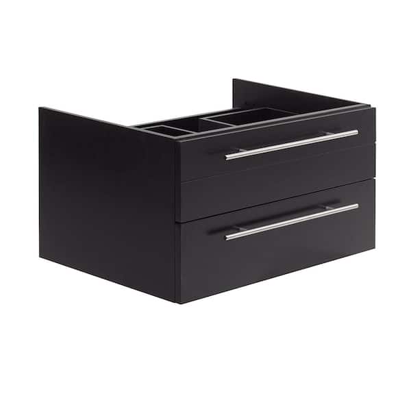 Fresca Lucera 29 in. Wall Mount Floating Single Bath Vanity Cabinet without Top in Espresso - Vessel Sink Compatible