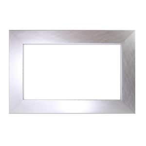 Moderna Crosshatch Silver 2 in. x 60 in. x 42 in. DIY Mirror Frame Kit, Mirror Not Included