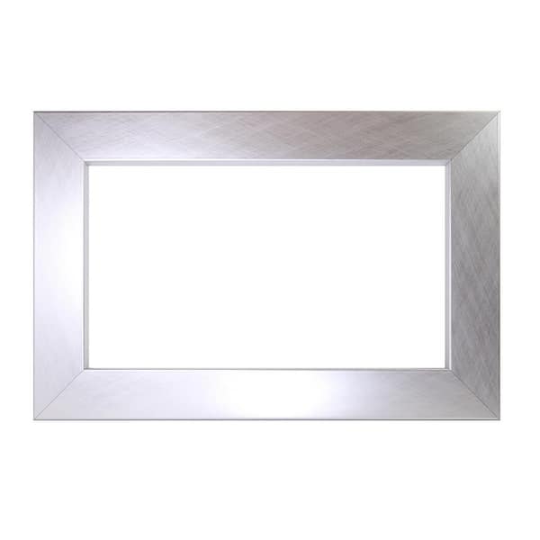 MirrorChic Moderna Crosshatch Silver 2 in. x 72 in. x 42 in. DIY Mirror Frame Kit, Mirror Not Included
