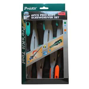 Pro-Soft Phillips and Flat Screwdriver Set (6-Piece)