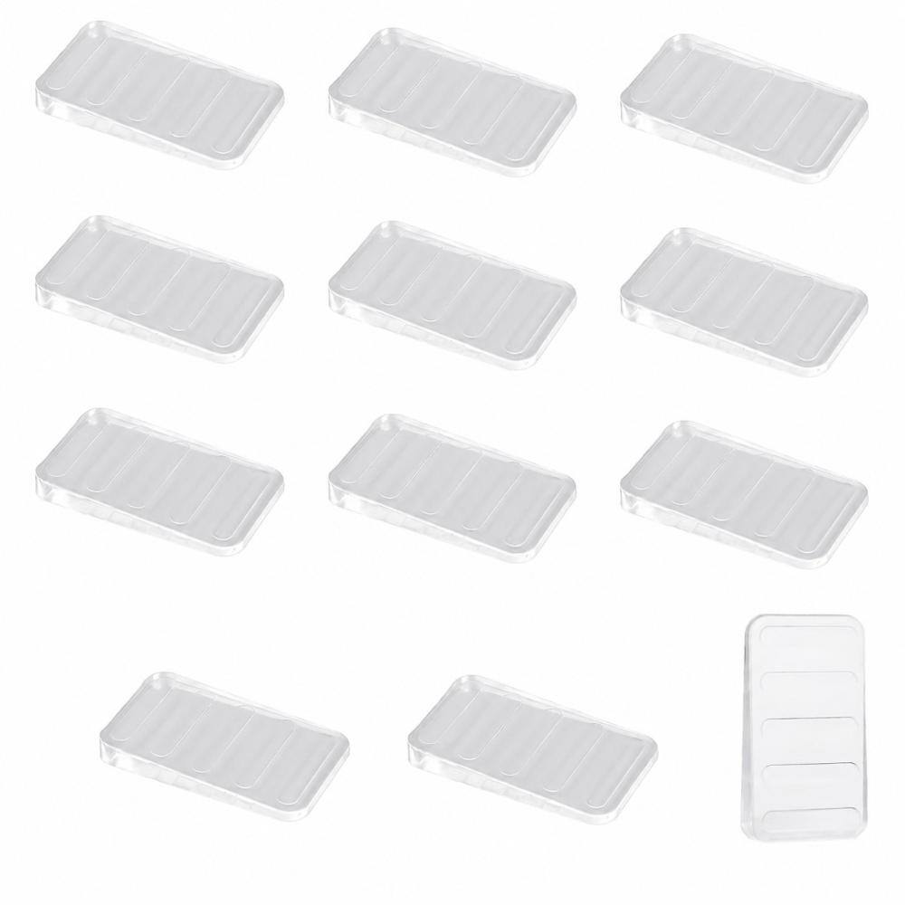 12 pack clear plastic furniture leveling shims 1.97 in by 1.18 in non slip table and toilet wedges