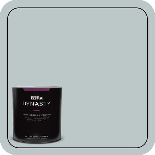 BEHR DYNASTY 1 qt. #N470-2A Dusted Blue Eggshell Enamel Interior Stain-Blocking Paint and Primer