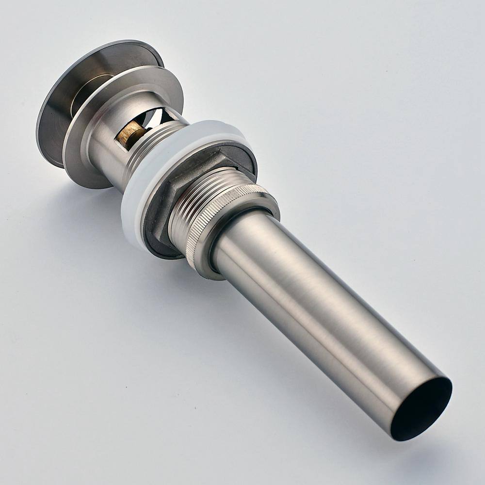 Brushed Nickel Pop-Up Bathroom Sink Drain Assembly