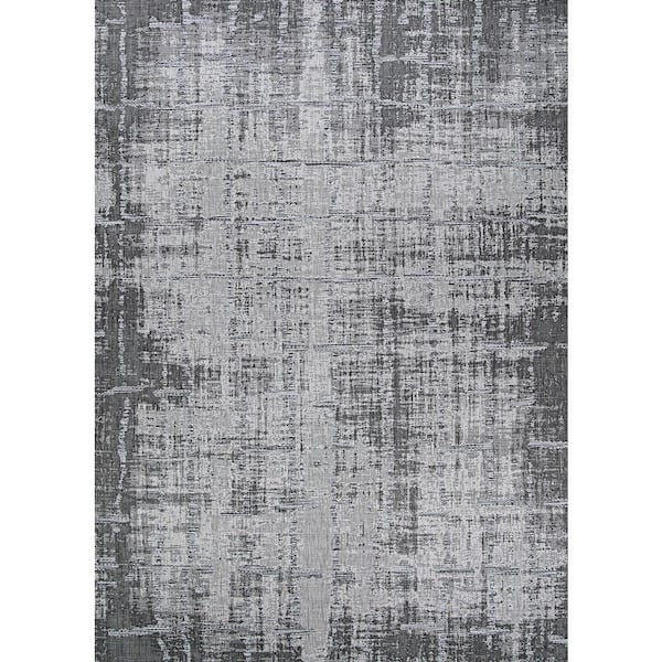Charm Tiverton Anthracite-Light Gray 5 ft. x 8 ft. Indoor/Outdoor Area Rug