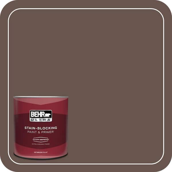 BEHR ULTRA 1 qt. Home Decorators Collection #HDC-CL-13A Library Leather Extra Durable Flat Interior Paint & Primer