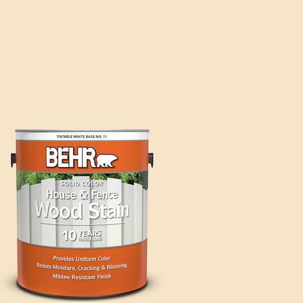 BEHR 1 gal. #330C-2 Lightweight Beige Solid Color House and Fence Exterior Wood Stain