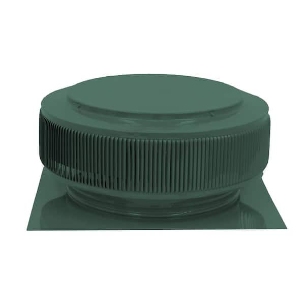 Active Ventilation Aura Vent 144 NFA 14 in. Green Finish Aluminum Roof Turbine Alternative Static Roof Vent with Louver Design