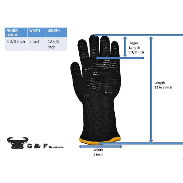G & F Cut Resistant Gloves with Heat Resistant Silicone Coated Palm, Cut  Level 5, Food Grade, XL 77100XL - The Home Depot