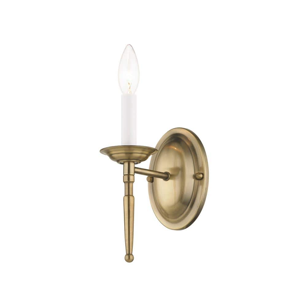 Antique Brass Single Light Wall Sconce
