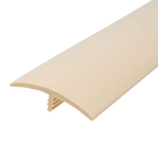 Outwater 1-1/2 in. Beige Flexible Polyethylene Center Barb Hobbyist Pack Bumper Tee Moulding Edging 12 ft. long Coil