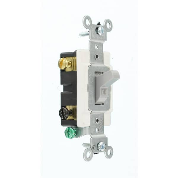 20 Amp Commercial Grade Double-Pole Toggle Switch, Gray CS220-2GY